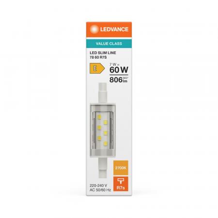 Ledvance R7s Slim Line LED 78mm Stab Lampe 7W wie 60W warmweißes Licht